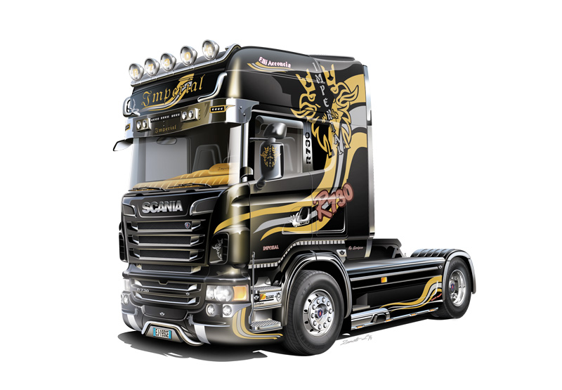 Maquette camion : Scania R730 V8 Topline “Imperial” - 1:24 - Italeri 03883