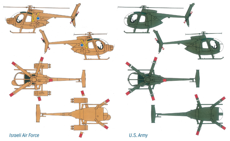 Italeri 017 1/72 Scale Model Helicopter Kit USAF AH-6 Night Fox Nightfox