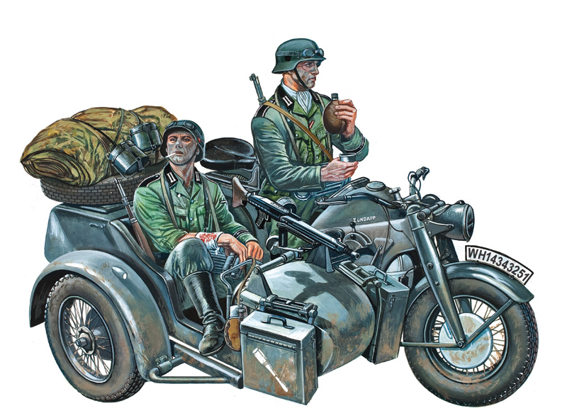 BMW R75 with Sidecar Military Vehicles 1/35 Italeri 0315 