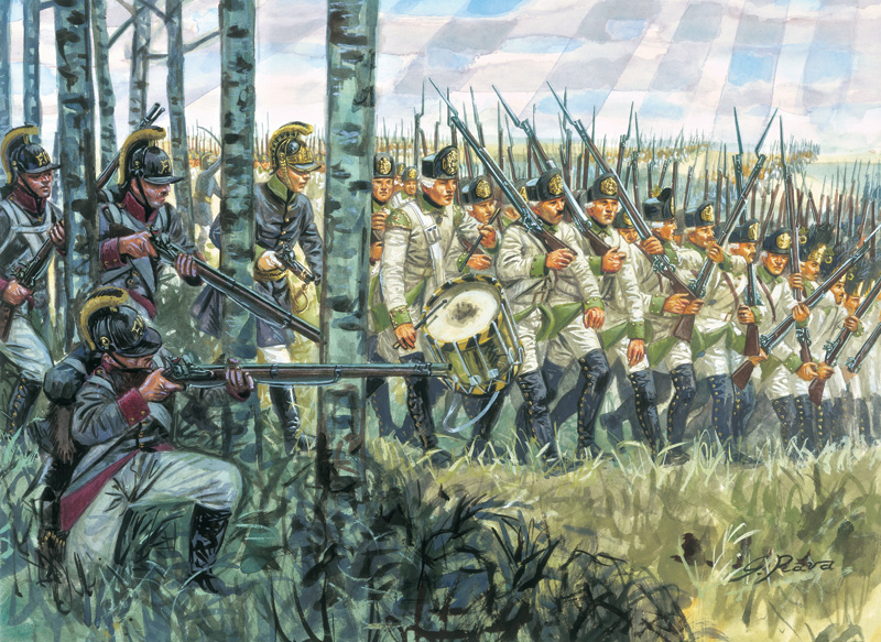 1:72 FIGUREN/FIGURES Russian jaegers Napoleonic wars 