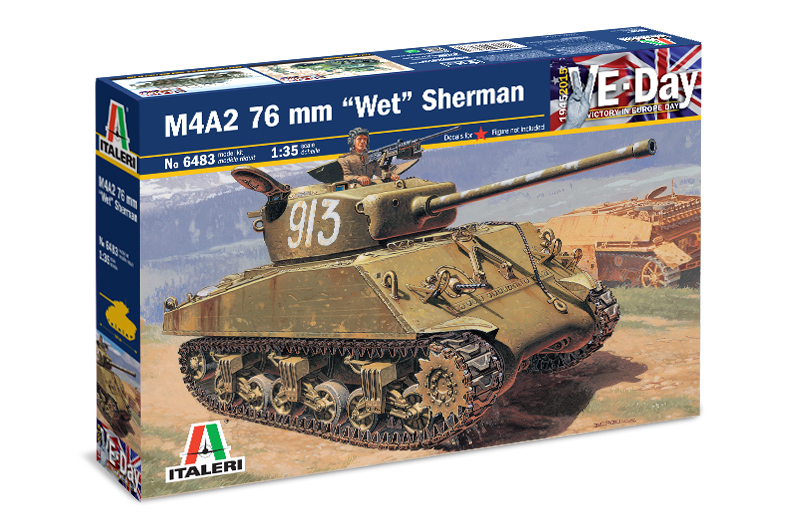 M4A3 76mm Sherman Tank Fast Model Kit 7521 New! Italeri 1/72nd Scale WWII U.S 