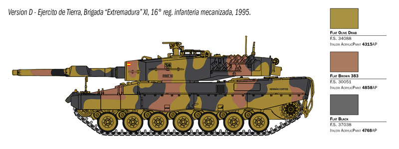 Academy 1/35 German Army MBT LEOPARD 2A4 Tank Plastic Model Kit Itareli #13536 