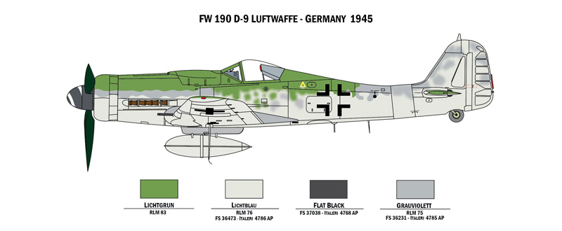 Italeri War Thunder Bf 109 F 4 Fw 190 D 9