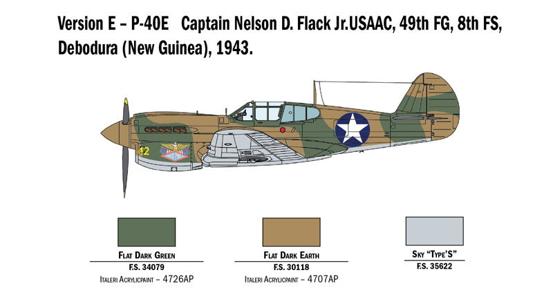 Kittyhawk/Tomahawk Skymodels 1/48 48047 Curtiss P-40 Warhawk Pt 1  decal set 