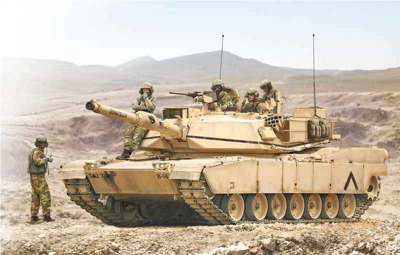 Italeri 6571 1/35 Scale Military Model Kit M1A2 Abrams Main Battle Tank w/Crews