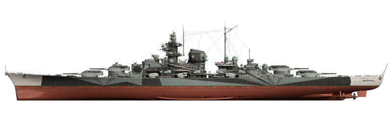 Neu German Battleship Tirpitz Italeri 46504-1/700 World Of Warships 
