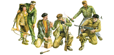 Italeri 1/72 Scale WWII German Infantry Winter Uniform Soldiers Set 6151 NEW! 